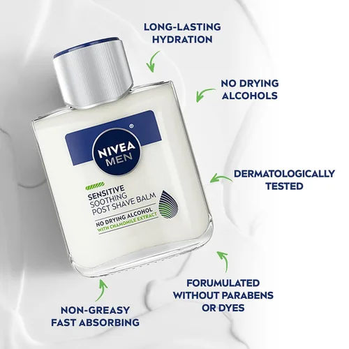 Vista 7 de Bálsamo para después del afeitado NIVEA FOR MEN Sensitive 3.30 oz (paquete de 5)