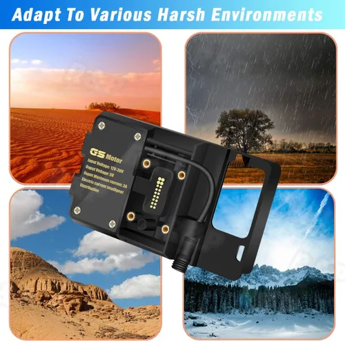 Vista 6 de R&P para BMW R1200GS Soporte de navegación para teléfono móvil ADV F700 800GS CRF1000L África Twin para Honda motocicleta USB carga 12MM montaje