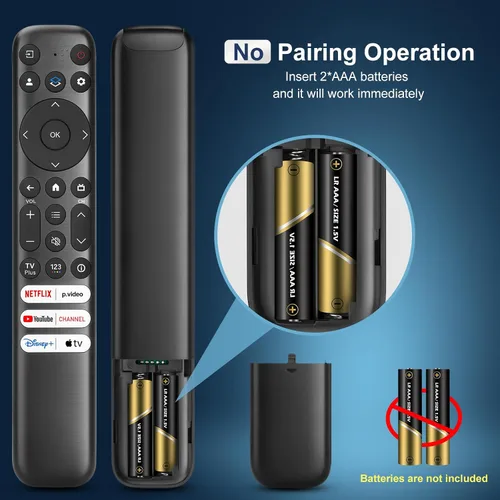Vista 4 de Solo para TCL-Google-TV, reemplazo de control remoto, RC813 compatible con TCL QM8/QM7/Q7/Q6/Q5/S5/S4/S3 4K UHD HDR LED QLED QD-Mini LED Full-HD