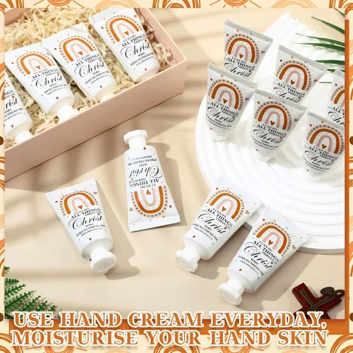 Vista 6 de Paquete de 50 lociones cristianas para manos, regalos a granel para mujeres, regalos para el Día de la Madre, mini loción de mano de viaje