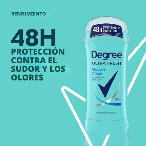 Vista 3 de Degree Ultra Fresh - Desodorante antitranspirante en barra para ducha, paquete de 4 para protección contra el sudor y el olor 48H para mujeres, 2.6