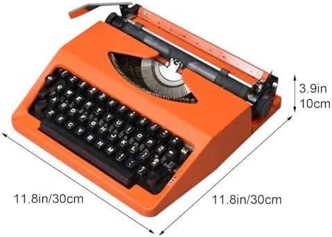 Vista 3 de Máquina de escribir manual portátil vintage, máquina de escritura de estilo retro, para escritores, herramienta de escritura creativa, diseño