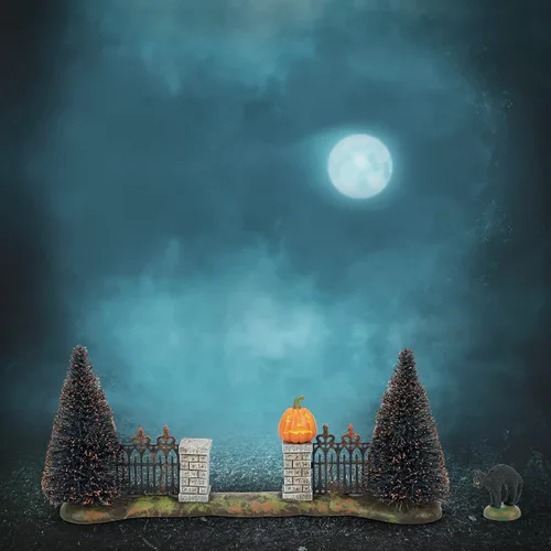 Vista 2 de Department 56 Village Accessories Figura de puerta de entrada de Halloween, 4 pulgadas, multicolor