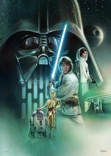 Vista 36 de MIGHTYPRINT Arte de pared de Star Wars The Mandalorian de 24 x 17 pulgadas