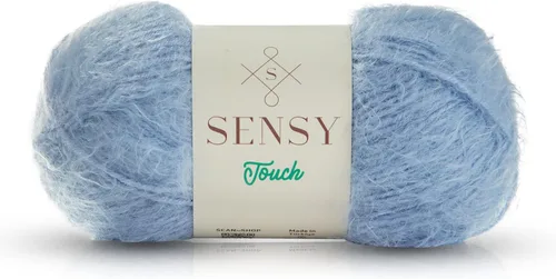 Vista 18 de Sensy Touch - Ovillo de lana, 3.5 onzas, 268 yardas, calibre 3 claro (blanco)
