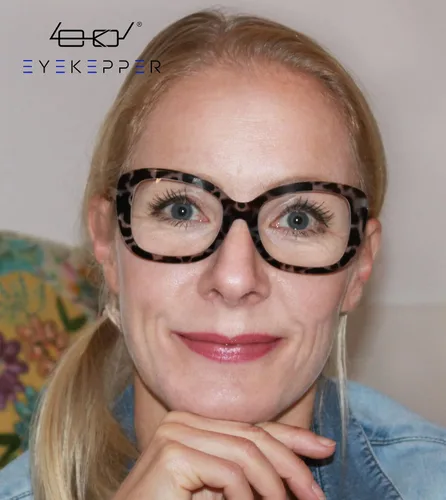 Vista 2 de Eyekepper Gafas de lectura elegantes para las mujeres de gran tamaño lectores - Negro +2.75