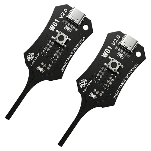 Vista 8 de 4 probadores de inductancia tipo C, herramienta de comprobación rápida de la bobina de la placa base con indicación de falla para teléfono y PC