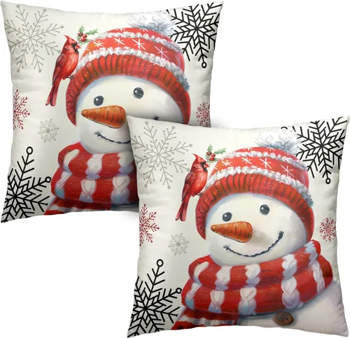 Vista 10 de Juego de 2 fundas de almohada abstractas bohemias de 16 x 16 pulgadas, modernas fundas de almohada de mediados de siglo, diseño de hojas verdes