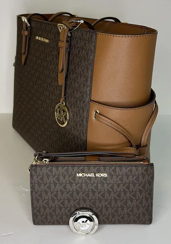 Vista 3 de Michael Kors MICHAEL Michel Kors Gilly - Bolsa de viaje con cordón grande con doble cierre para la muñeca