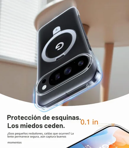 Vista 6 de TORRAS Funda delgada para Google Pixel 10 Pro XL transparente, compatible con MagSafe, marco de borde abierto, funda para teléfono para Pixel 10 Pro