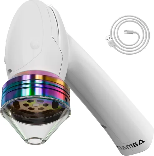 Vista 10 de Mamba Original Electric Seed Grinder, USB-C Rechargeable Spice Mill, Gray Anchor Gray & Green