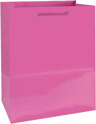Vista 6 de Amscam - Bolsas de papel medianas de color rosa sólido brillante (paquete de 12) – 9.5 x 7.75 pulgadas, bolsas de regalo de colores vibrantes