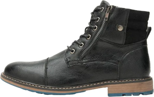 Vista 3 de Botas de hombre para el trabajo, combate, motocicleta, casuales, tipo Oxford