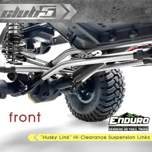 Vista 2 de 5 inHusky Link Hi-Clearance - Enlaces de suspensión para Element Enduro Sendero HD, color plateado