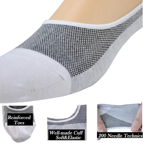 Vista 6 de Jormatt - Calcetines de algodón de corte bajo para hombre con agarres antideslizantes para hombre