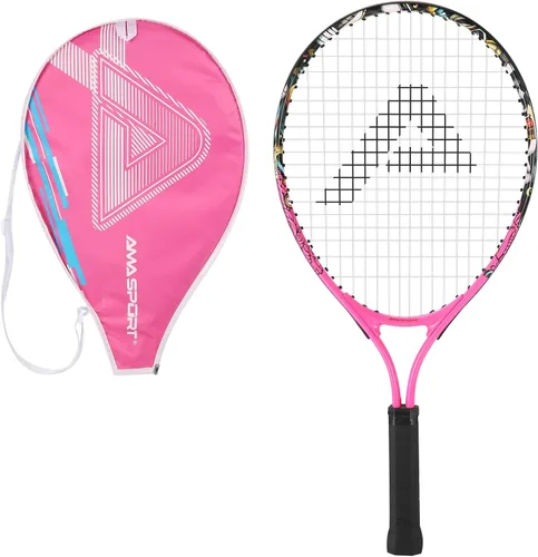 Vista 16 de AMA SPORT Raqueta de tenis para niños pequeños, kit de iniciación de raqueta de tenis de 17 a 25 pulgadas para niñas y niños con bolsa de nailon