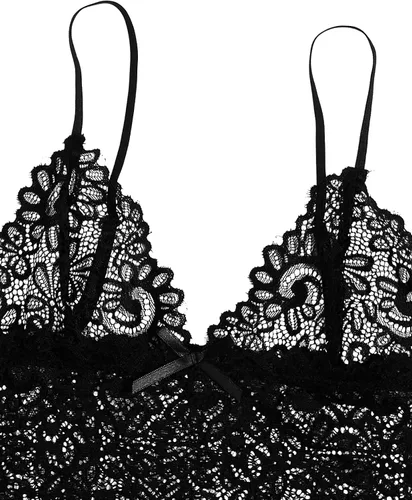 Vista 4 de Verdusa Conjunto de pijama de satén para mujer, 3 piezas, pantalones de encaje floral con bata