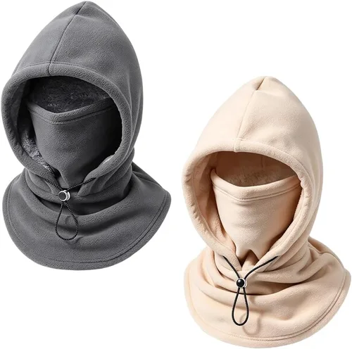 Vista 11 de 2027 New 3 in 1 Winter Hat, Multifunctional Winter Hood Hat Black