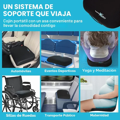 Vista 6 de Xtreme Comforts Cojines de asiento Cojines de silla de oficina para escritorio, automóvil, silla de ruedas Cojín ergonómico de espuma