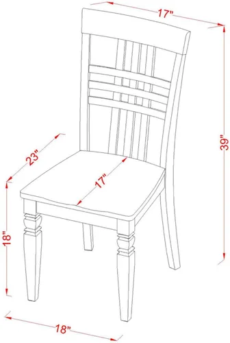 Vista 5 de East West Furniture Juego de mesa de comedor DLLG5-LWH-W