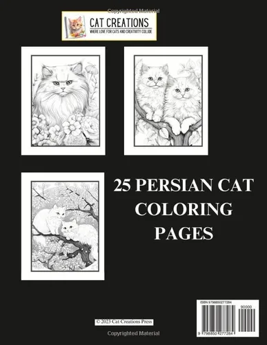 Vista 2 de Persian Cat Coloring Book For Adults and Teens