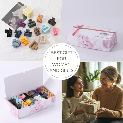 Vista 7 de Pinzas pequeñas para el cabello para mujeres y niñas, pinzas rectangulares medianas de 2 pulgadas para cabello fino/fino, mandíbula mate de sujeción