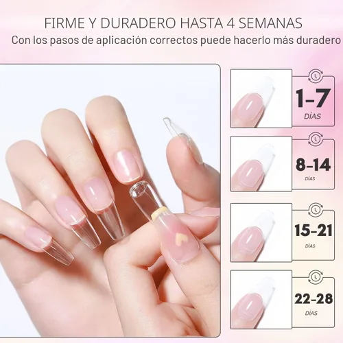 Vista 6 de Makartt Gel de pegamento sólido para uñas a presión y puntas transparentes