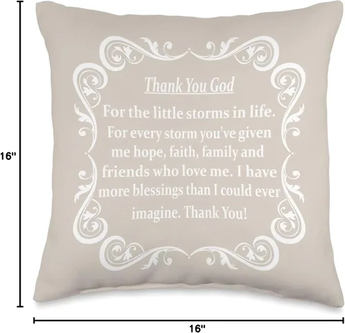 Vista 4 de DesignsByKelley Inspirational Throw Pillows Home Almohada decorativa para sofá o silla de sala de estar, 16 x 16 pulgadas, multicolor