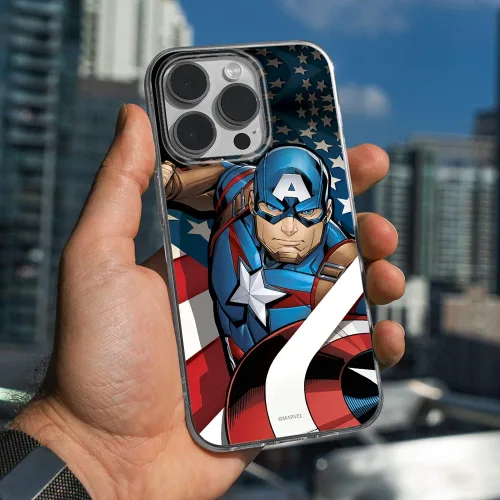 Vista 7 de ERT GROUP Funda de teléfono móvil para Apple Iphone 14 PRO MAX original y oficial con licencia Marvel patrón Capitán América 004 adaptado de manera
