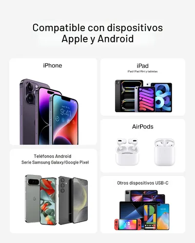 Vista 10 de Belkin Banco de Energía Cargador Portátil para iPhone/Android - 10,000mAh, Paquete de Batería de 23W para Teléfono con Cables USB-C y Lightning