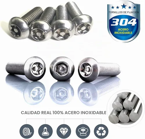 Vista 2 de Aootf - Tornillos antirrobo para matrícula, sujetadores de acero inoxidable