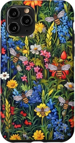 Vista 28 de Funda para iPhone 12 mini Bees And Wildflowers