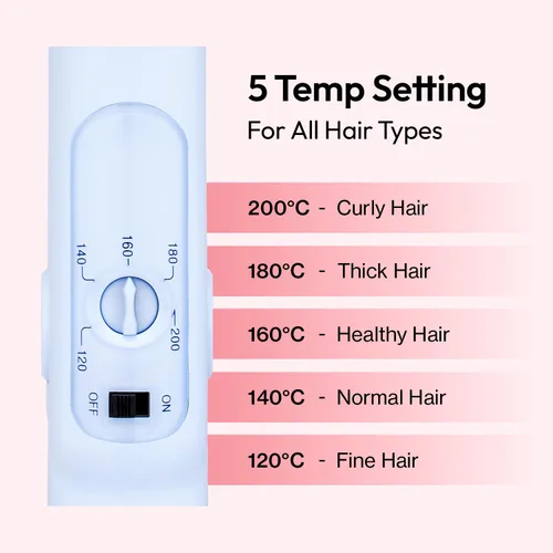 Vista 3 de VODANA Plancha de pelo profesional de cerámica de 1 pulgada, acabado suave y sedoso y control de encrespamiento para todo tipo de cabello, placas