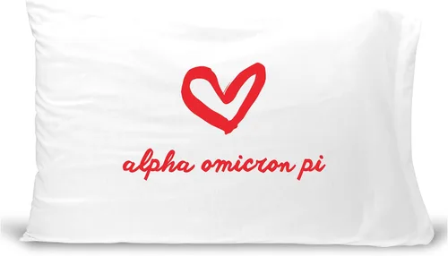 Vista 15 de sockprints Funda de almohada Alpha Chi Omega - Nombre de la hermandad con diseño de corazón. Funda de almohada 100% algodón tamaño estándar 20 x 30