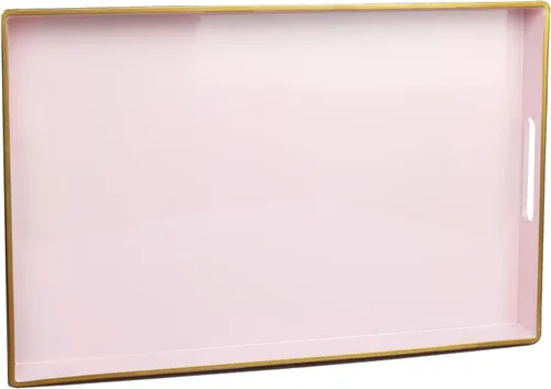 Vista 15 de Spsyrine Bandeja Decorativa Azul para Sala de Estar, Bandeja Cuadrada Moderna de Plástico para Servir Café para Mesa Otomana Baño Cocina, 13"*13