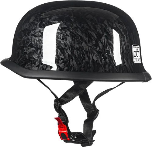 Vista 5 de Cascos de motocicleta de media cara, casco abierto de estilo alemán retro para adultos con aprobación DOT, Modelo-308