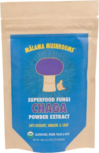 Vista 7 de Polvo de extracto de 8 hongos por Malama, mezcla orgánica de hongos corporales con melena de león, reishi, cordyceps, chaga, cola de pavo