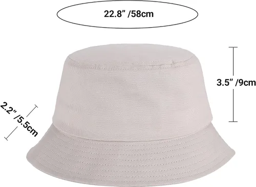 Vista 5 de Umeepar Sombrero unisex de algodón plegable para el sol, color liso para hombres y mujeres