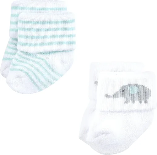 Vista 3 de Hudson Baby Baby Girls' Cotton Rich Newborn and Terry Socks