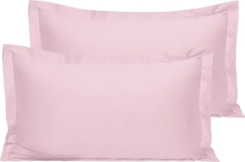 Vista 44 de NTBAY Fundas de almohada estándar de algodón – Fundas de almohada de algodón egipcio de 500 hilos, paquete de 2 fundas de almohada Oxford súper