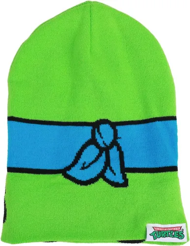 Vista 4 de Bioworld TMNT Rolldown Raph Adult Mesh Eye Green Beanie