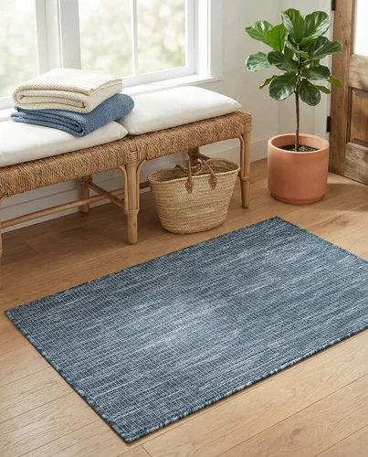 Vista 28 de Rugs.com Outdoor Solid Collection - Alfombra de pelo plano beige de 2 x 3 pulgadas, perfecta para entradas, cocinas, rincones de desayuno, piezas