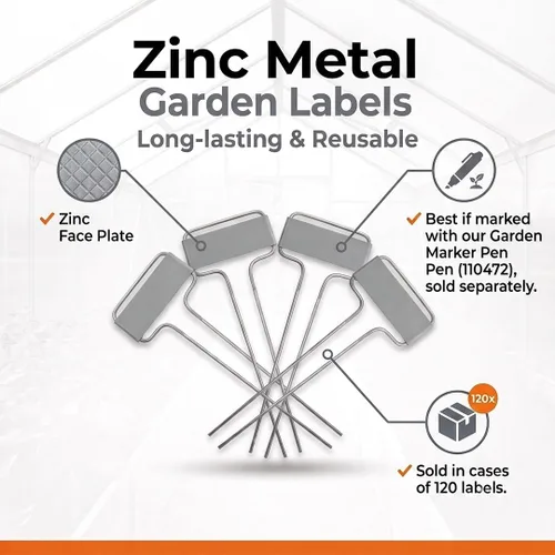 Vista 4 de Etiquetas de jardín de zinc - Caja de 120