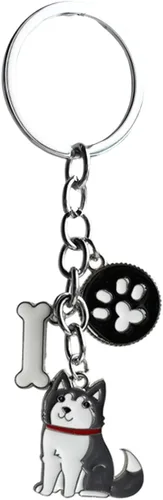 Vista 16 de Llavero para perro, lindo llavero de perro para mascotas, mini llavero de metal