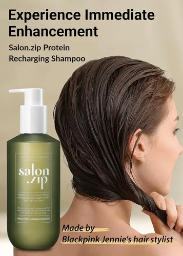 Vista 2 de JUNG SAEM MOOL OFICIAL Salon.ZIP Champú Recarga de Proteínas para Cabello Dañado y Cuidado del Cabello, 14.1 oz (400 g) Cosméticos Coreanos