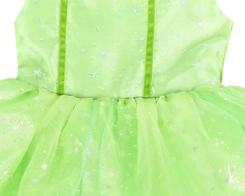 Vista 6 de Kantenia Tinker Bell Princess Costume for Toddler Girls, Birthday Party Fairy Dress Up, Special Occasion Dress with Wings