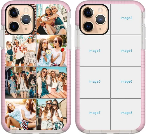 Vista 13 de Funda de teléfono personalizada para iPhone 11 Pro Max personalizada con collage de múltiples imágenes, fundas resistentes a los arañazos, a