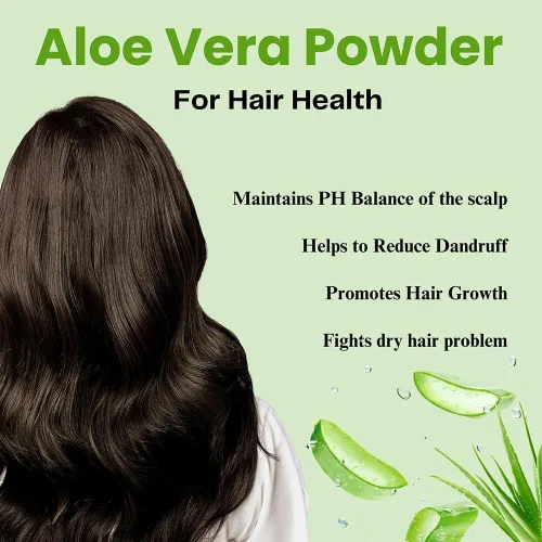Vista 5 de Aloe Vera en polvo orgánico – 227 g (8 oz) Aloe Vera en polvo para cabello y cara Aloe Barbadensis AloeVera, cuidado natural del cabello
