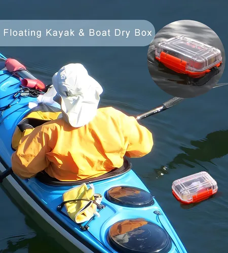 Vista 9 de Pequeña caja impermeable mini caja seca contenedor impermeable, caja de almacenamiento hermética, pequeñas cajas impermeables para kayak, canotaje