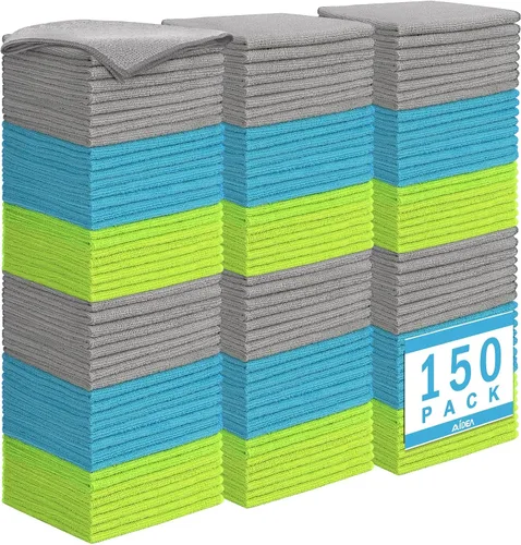 Vista 6 de AIDEA Paquete de 8 paños de limpieza de microfibra, toallas de microfibra suave para automóviles, trapos de limpieza absorbentes, sin pelusas, sin